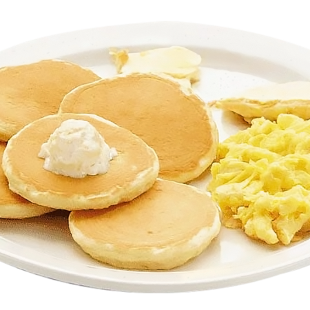Pancakes y Huevos Revueltos